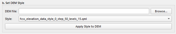 Set DEM Style panel
